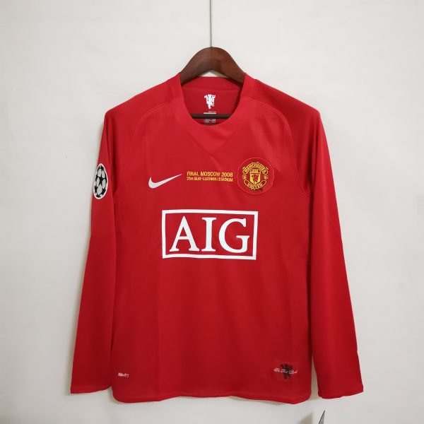 Manchester United (Ronaldo/7) 2008 - Local - Aficionado - Retro - Manga Larga - Imagen 2
