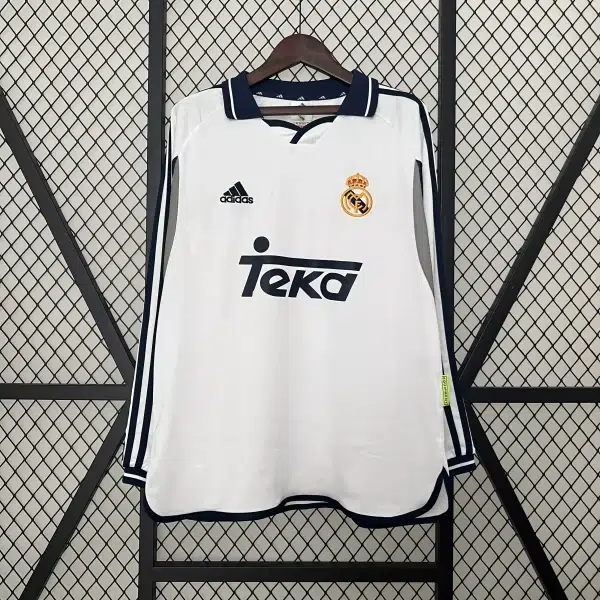 Real Madrid 2000/01 - Local - Aficionado - Retro - Manga Larga