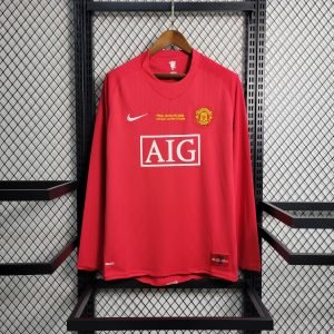 Manchester United 2007/08 - Local - Aficionado - Retro - Manga Larga