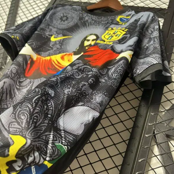 Brasil 2024/25 - Cristo Redentor Negro con Colores - Aficionado - Hombre - Imagen 2